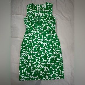 Milly Green and White Sheath Dress